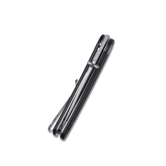 Kubey Momentum Front Flipper Folding Knife Black G10 Handle AUS10