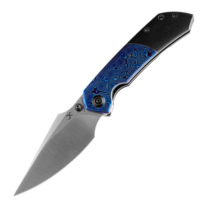 Kansept Fenrir Folding Knife Black Titanium/Timascus Handle S35VN