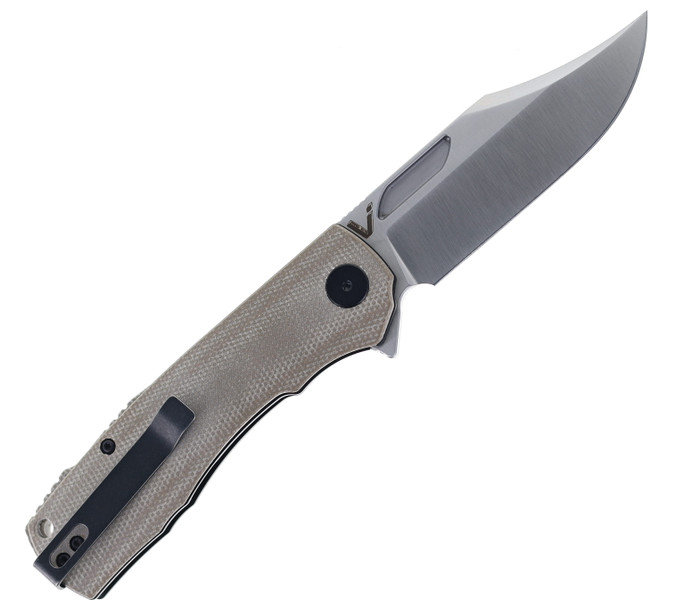 Petrified Fish Victor Folding Knife Khaki Micarta Handle K110