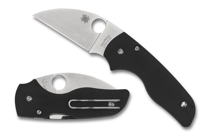 Spyderco Lil' Native Folding Knife Black G10 Handle S30V Plain Edge 230GPWC