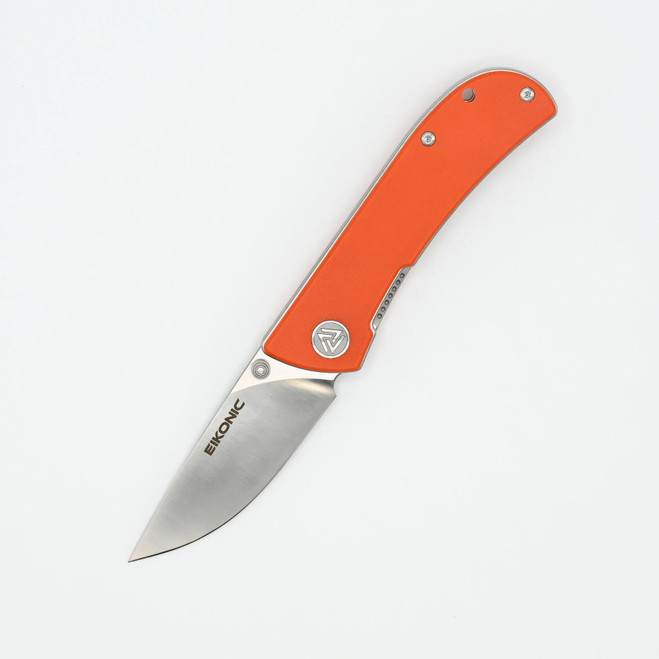 Eikonic Fairwind Folding Knife Safety Orange G10 Handle D2 Plain Edge 220SOR