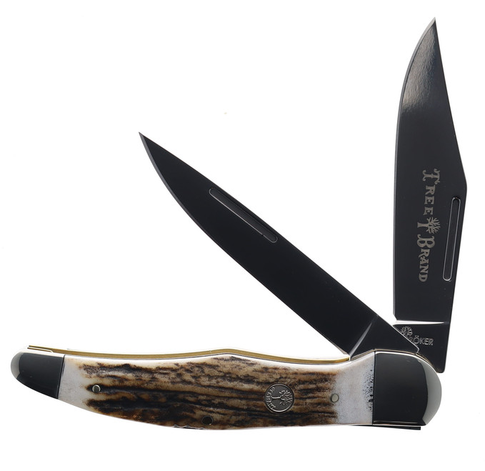 Boker Traditional Series 2.0 Hunter 2 Blade Folding Knife Stag 