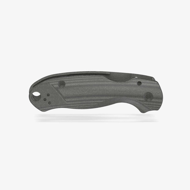 Flytanium Lotus Black Linen Micarta Scales for Spyderco Para 3