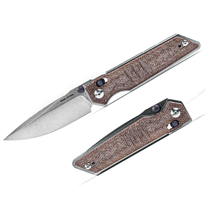 Real Steel Real Steel Sacra Slide Lock Pocket Knife Natural Micarta Handle 7711N Real Steel Real Steel Sacra Slide Lock Pocket Knife Natural Micarta Handle 7711N