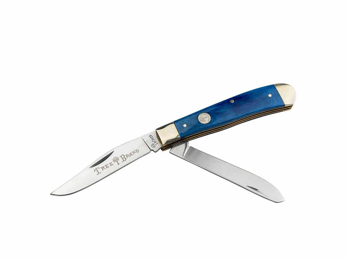 Boker Traditional Series 2.0 Trapper Folding Knife Blue Bone Handle D2 Plain Edge 110828
