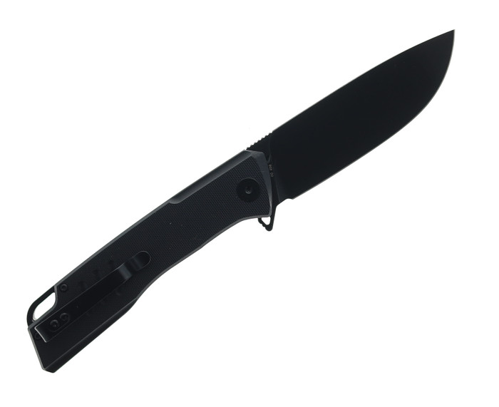 オーダー Petrified Fish Folding Knife Black G10 Handle D2 Plain Edge Black
