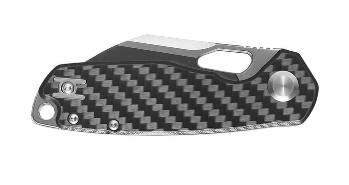 Ganzo Firebird Folding Knife Black Carbon Fiber Handle D2 Plain Edge FH924 -CF