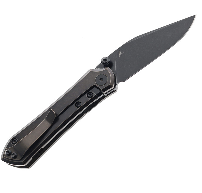 Bestech Icarus Folding Knife Black/Bronze Stonewash Titanium