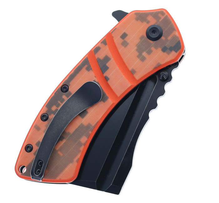 Kansept XL Korvid Folding Knife Orange/Camo G10 Handle 154CM Plain