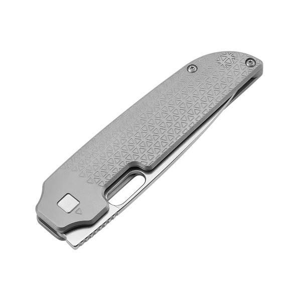 その他 1 Kizer Varatas Folding Knife Gray Titanium Handle S35VN Drop Point