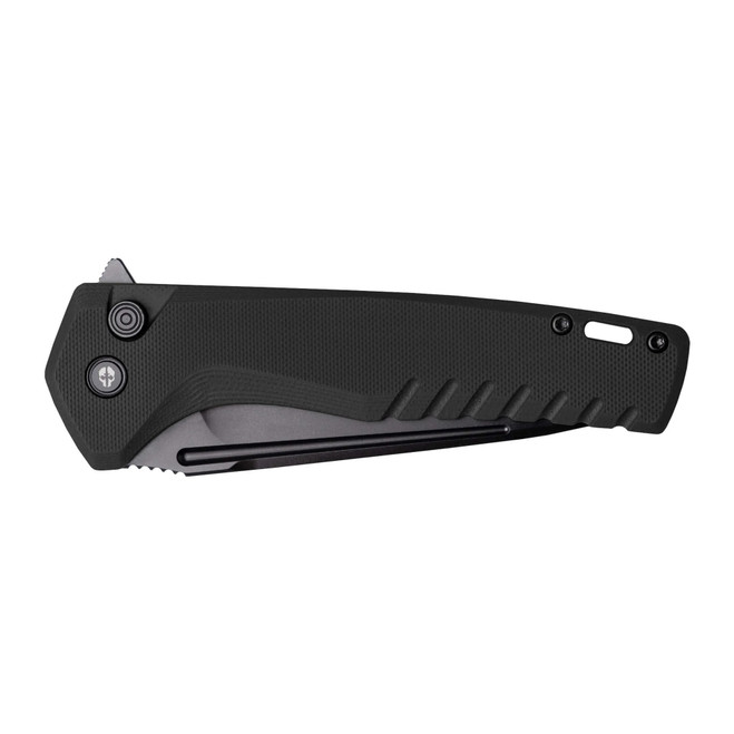 Tekto F3 Charlie Button Lock Folding Knife Black G10 Handle D2