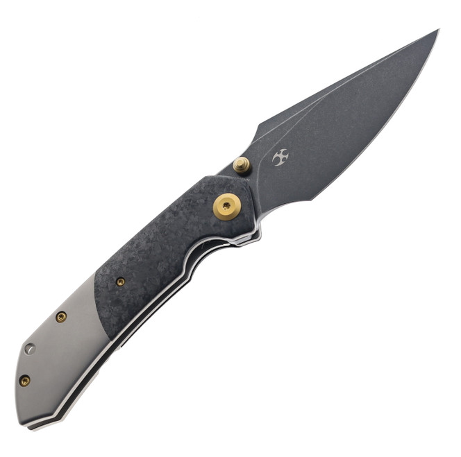 Kansept Fenrir Left Handed Folding Knife Plain Titanium + Shred
