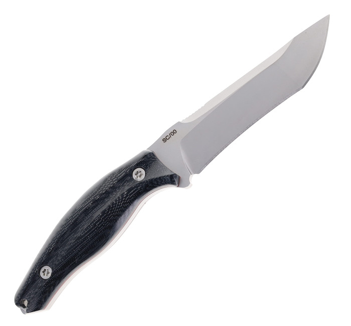 mino Bastard Knives Reaper Fixed Blade Knife Polished Black Micarta