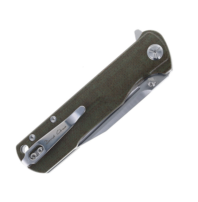 TwoSun Knives David Chen TS505-GN Green Micarta Handle Pocket