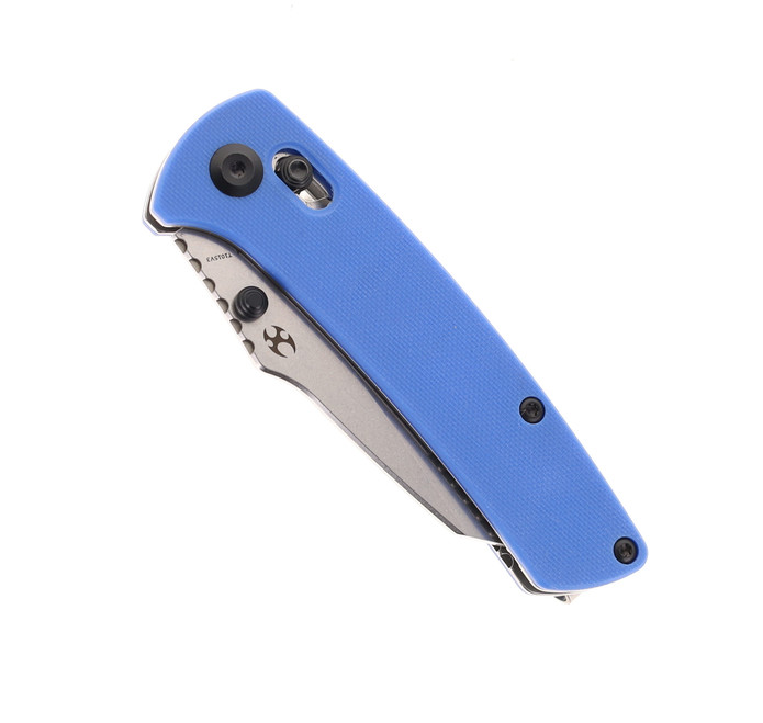 Kansept Main Street Crossbar Lock Folding Knife Blue G10 Handle