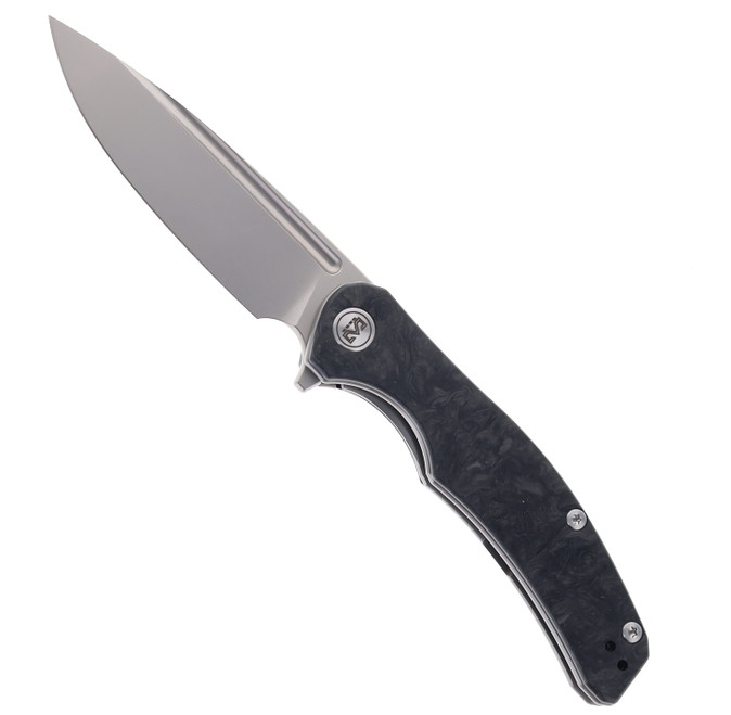 Miguron Knives Velona Flipper Folding Knife M390 Sandblasted Blade Carbon Fiber and Titanium Handle MGR-613-SGY Miguron Knives Velona Flipper Folding Knife M390 Sandblasted Blade Carbon Fiber and Titanium Handle MGR-613-SGY