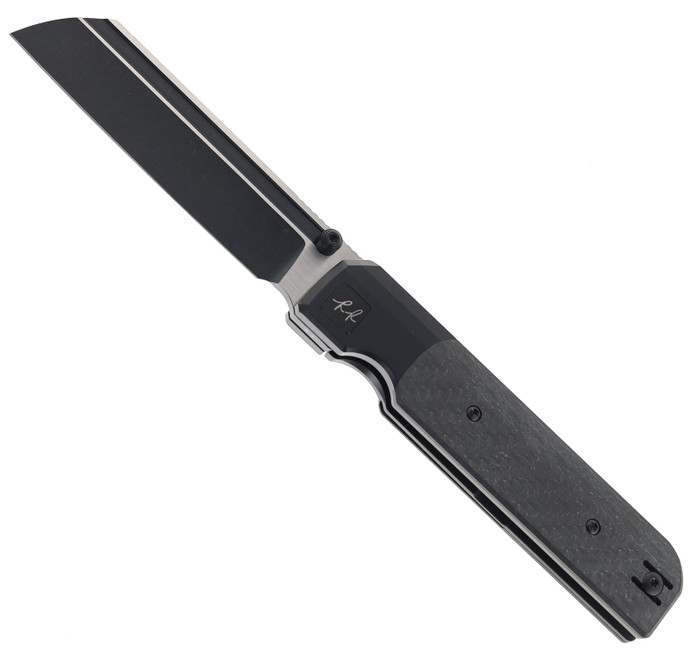 Knife Standards RR Station Pocket Knife Aqua Carbon Fiber & Titanium Handle Two-Toned DLC Black Vanax Blade Knife Standards RR Station Pocket Knife Aqua Carbon Fiber & Titanium Handle Two-Toned DLC Black Vanax Blade