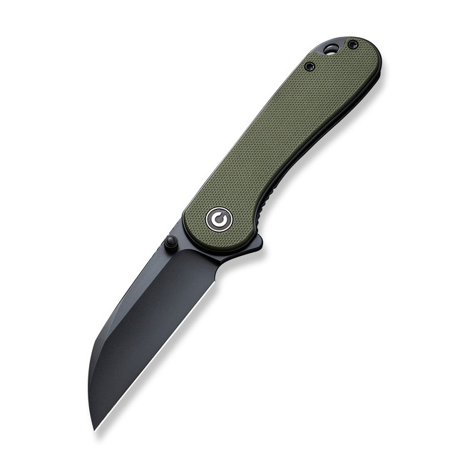 Civivi Elementum Folding Knife OD Green G10 Handle Nitro-V Wharncliffe Plain Black Blade C18062AF-2