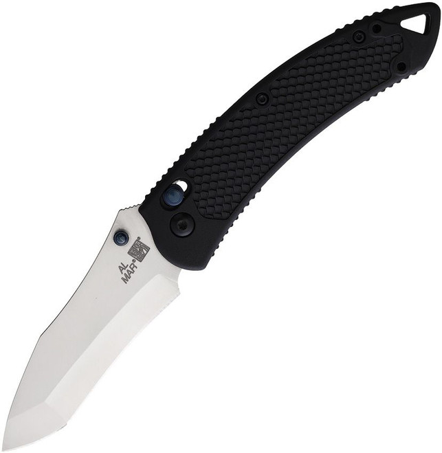 Al Mar Payara Axis Lock Folding Knife Black Textured ABS Handle Plain Edge Satin Finish 4131