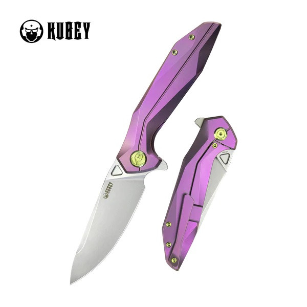 KTF★ピクシー★スーパーフィネス★左ハンドル★パープル★PX68L★ダイワ★ Kubey Nova Frame Lock Folding Knife Purple Titanium Handle 14C28N