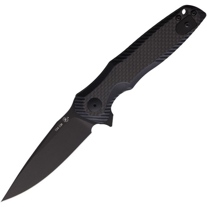 Spartan Knives Poros Folding Knife Black G10/Carbon Fiber Handle