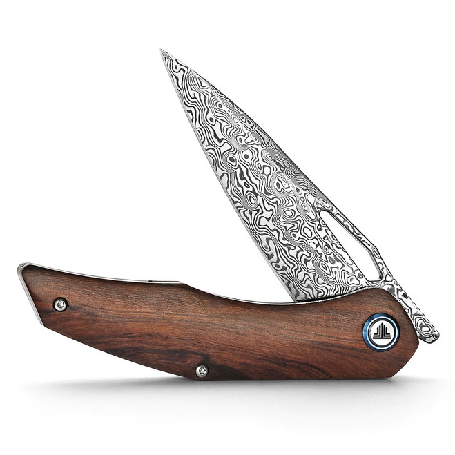 Trivisa Front Flipper Taurus-01i Folding Knife Ironwood Handle