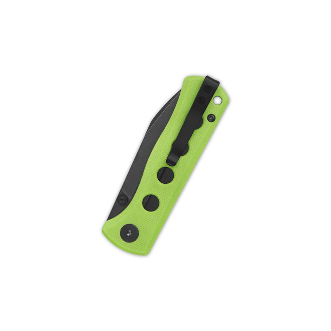 QSP Canary Folding Knife Neon G10 Handle 14C28N Plain Black Blade