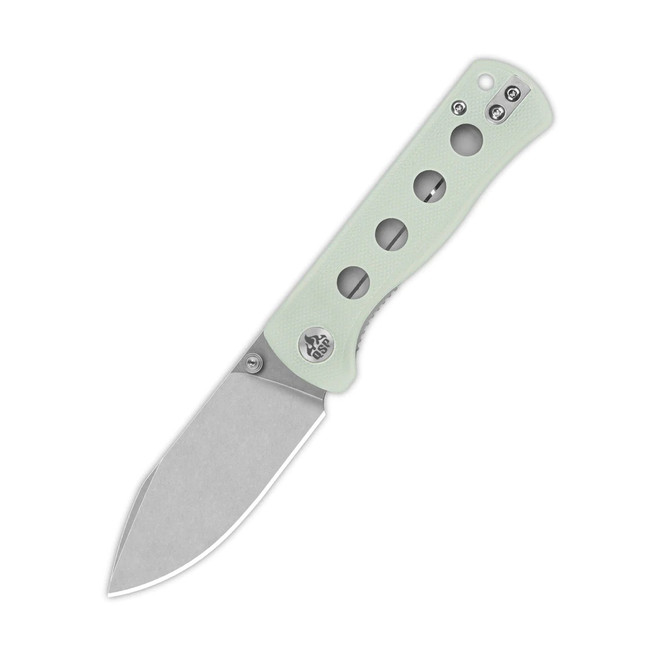 QSP Canary Folding Knife Jade G10 Handle 14C28N Plain Edge QS150-E1