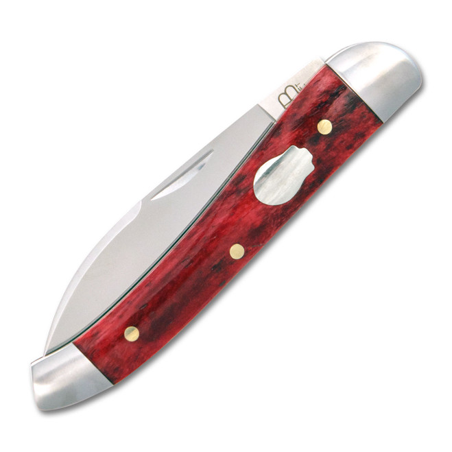 Rosecraft French Broad Jack Folding Knife Red Apple Bone Handle D2
