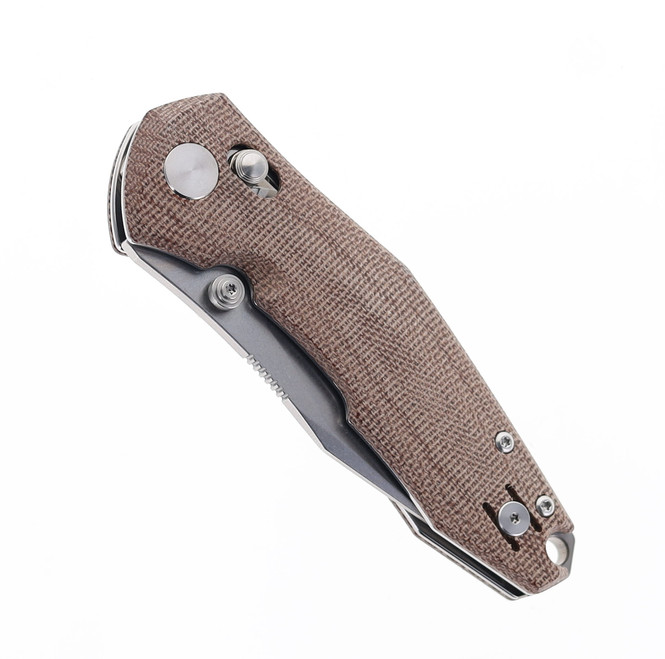 専用 XL Giant Mouse Knives ACE Nazca Folding Knife Natural Canvas Micarta