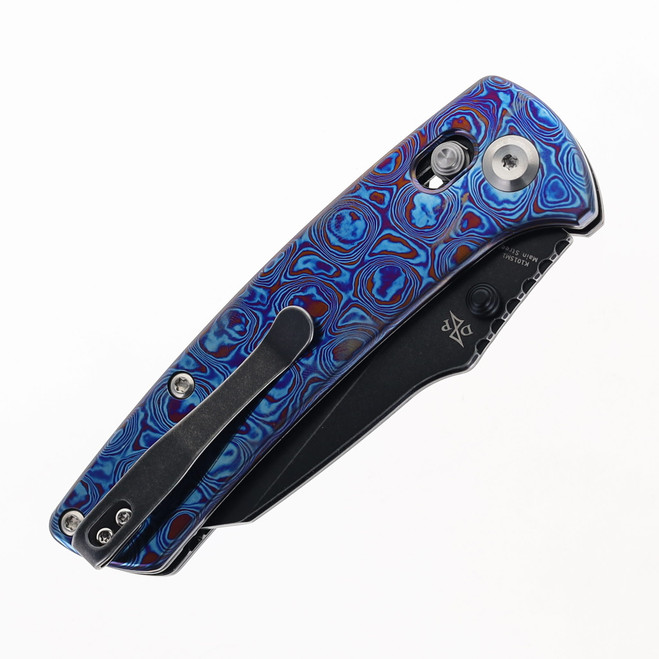 Kansept Main Street Folding Knife Timascus Handle 20CV Plain Edge