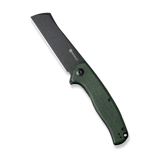 Sencut Traxler Folding Knife Green Canvas Micarta Handle 9Cr18MoV Sheepsfoot Plain Edge Black Stonewash Finish S20057C-4 Sencut Traxler Folding Knife Green Canvas Micarta Handle 9Cr18MoV Sheepsfoot Plain Edge Black Stonewash Finish S20057C-4