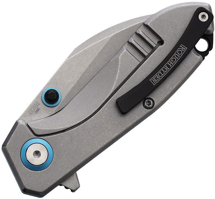 Rough Ryder Tattoo Series Framelock Folding Knife Blue Aluminum