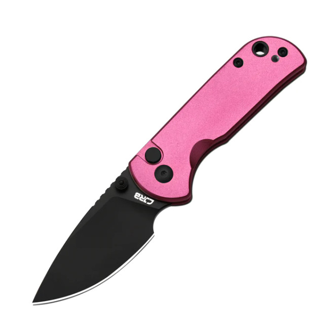 CJRB Mini Pyrite Pocket Knife Pink Aluminum Handle Black AR-RPM9