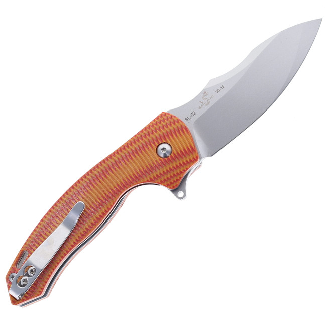 SixLeaf Folding Knife Orange G10 Handle VG-10 Plain Edge 02-ORG