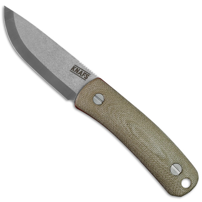 Knafs Lulu Fixed Blade Knife Green Micarta Handle Magnacut Drop Point Plain Raw Blade KNAFS-00231 Knafs Lulu Fixed Blade Knife Green Micarta Handle Magnacut Drop Point Plain Raw Blade KNAFS-00231