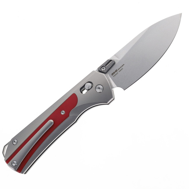 Apple - TAKUMURA　② Two Sun Folding Knife Titanium/Red Micarta Handle N690 Plain