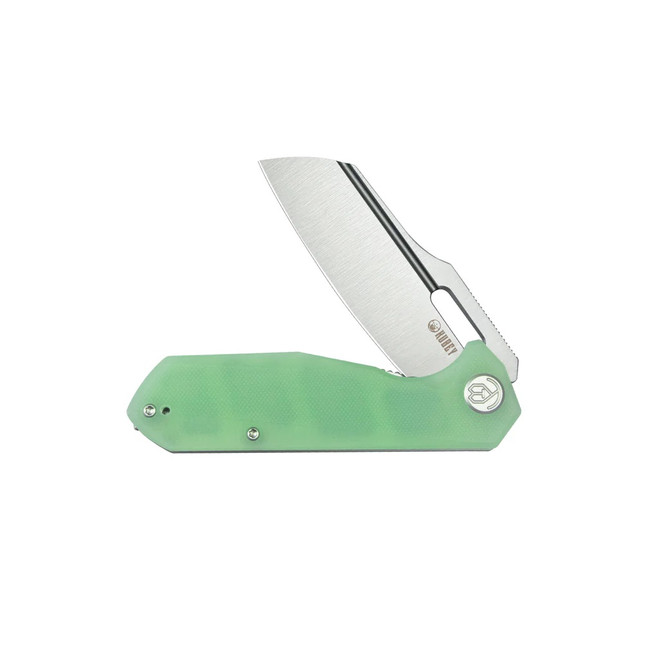 Kubey Atlas Liner Lock Folding Knife Jade G10 Handle 14C28N