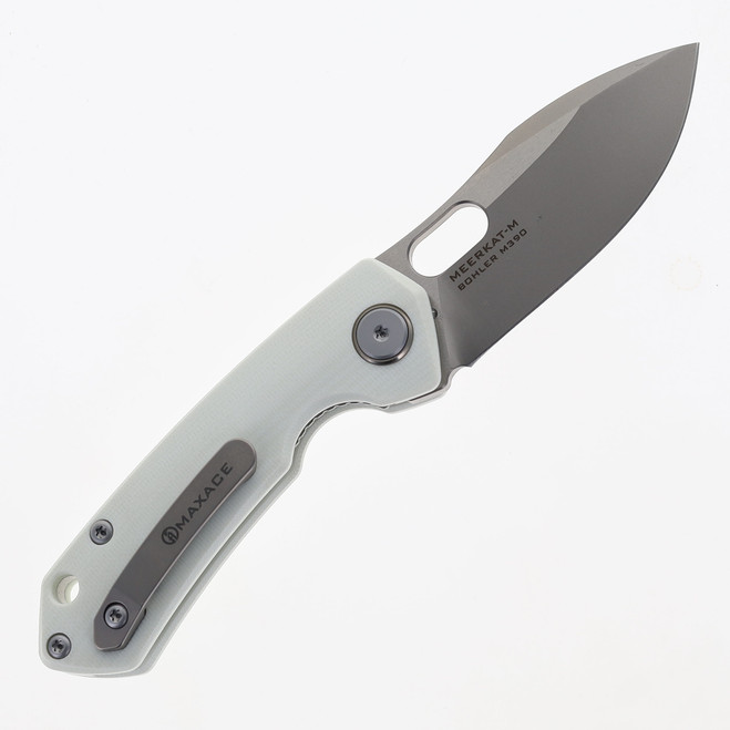 Maxace Meerkat-M Pocket Knife White G10 Handle M390 Blade M17B