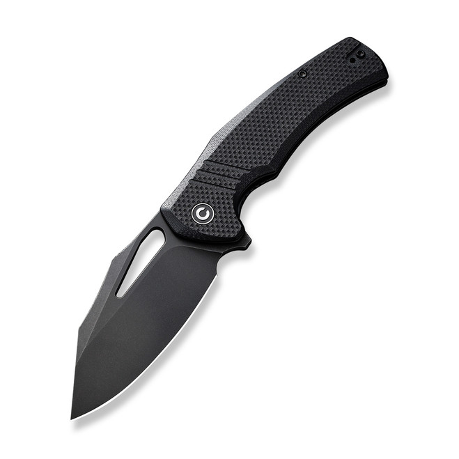 Civivi BullTusk Folding Knife Black Coarse G10 Handle 14C28N Clip Point Plain Edge Black Stonewash Finish C23017-1 Civivi BullTusk Folding Knife Black Coarse G10 Handle 14C28N Clip Point Plain Edge Black Stonewash Finish C23017-1