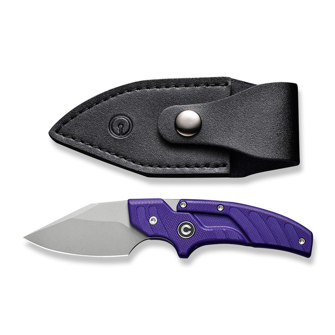 mino Civivi Typhoeus Adjustable Fixed Blade Knife Purple G10 Handle