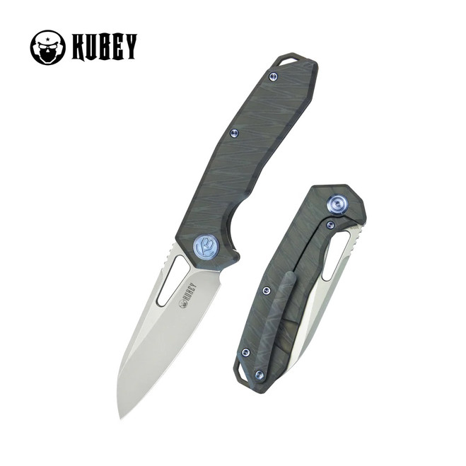Kubey Vagrant Folding Knife Flame Titanium Handle S35VN Sheepsfoot Plain Edge Beadblast Finish KB284E Kubey Vagrant Folding Knife Flame Titanium Handle S35VN Sheepsfoot Plain Edge Beadblast Finish KB284E