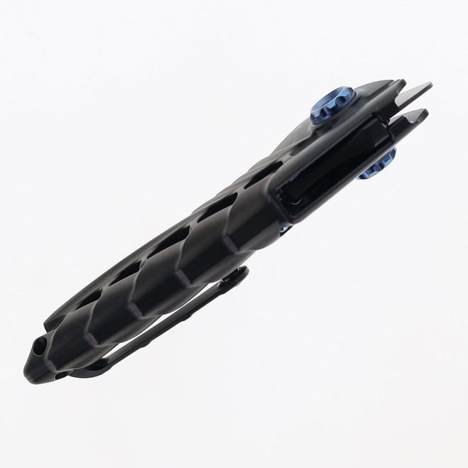 Ketuo Rike Alien 1 Folding Knife Black Titanium Handle M390 Plain