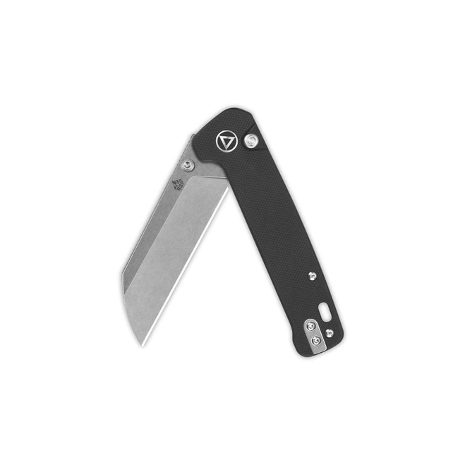 QSP Penguin Button Lock Folding Knife Black G10 Handle 14C28N