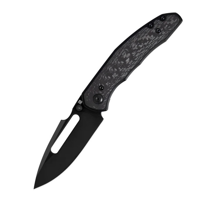 Artisan Cutlery Boa Folding Knife Black Titanium Handle Carbon Fiber Inlay S35VN Blade Steel 1862G-CF Artisan Cutlery Boa Folding Knife Black Titanium Handle Carbon Fiber Inlay S35VN Blade Steel 1862G-CF