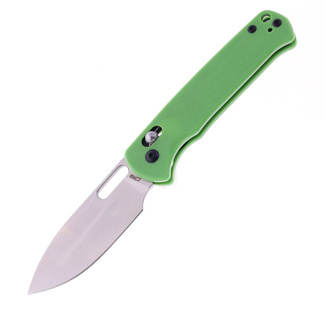 CJRB Hectare Pocket Knife Crossbar Lock Green G10 Handle AR-RPM9 Steel ...