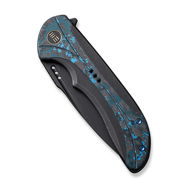 WE Equivik Folding Knife Black/Blue Titanium Arctic Storm Fat