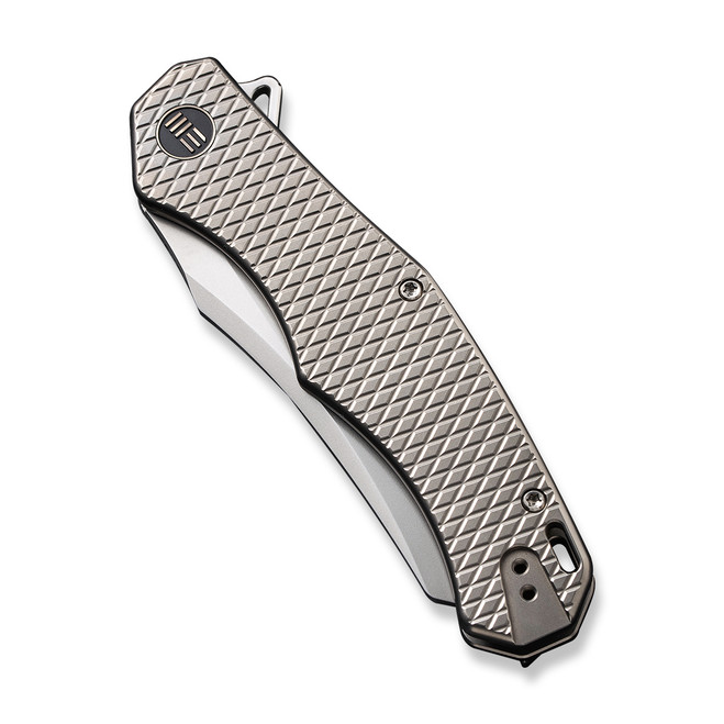 WE RekkeR Folding Knife Polished Bead Blast Titanium Handle 20CV
