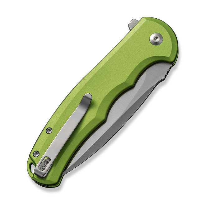 Civivi Button Lock Praxis Folding Knife Lime Green Aluminum Handle