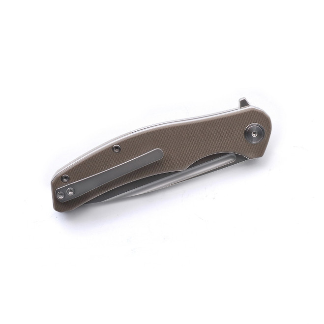 ハット Miguron Small Velona Folding Knife Tan G10 Handle 14C28N Drop